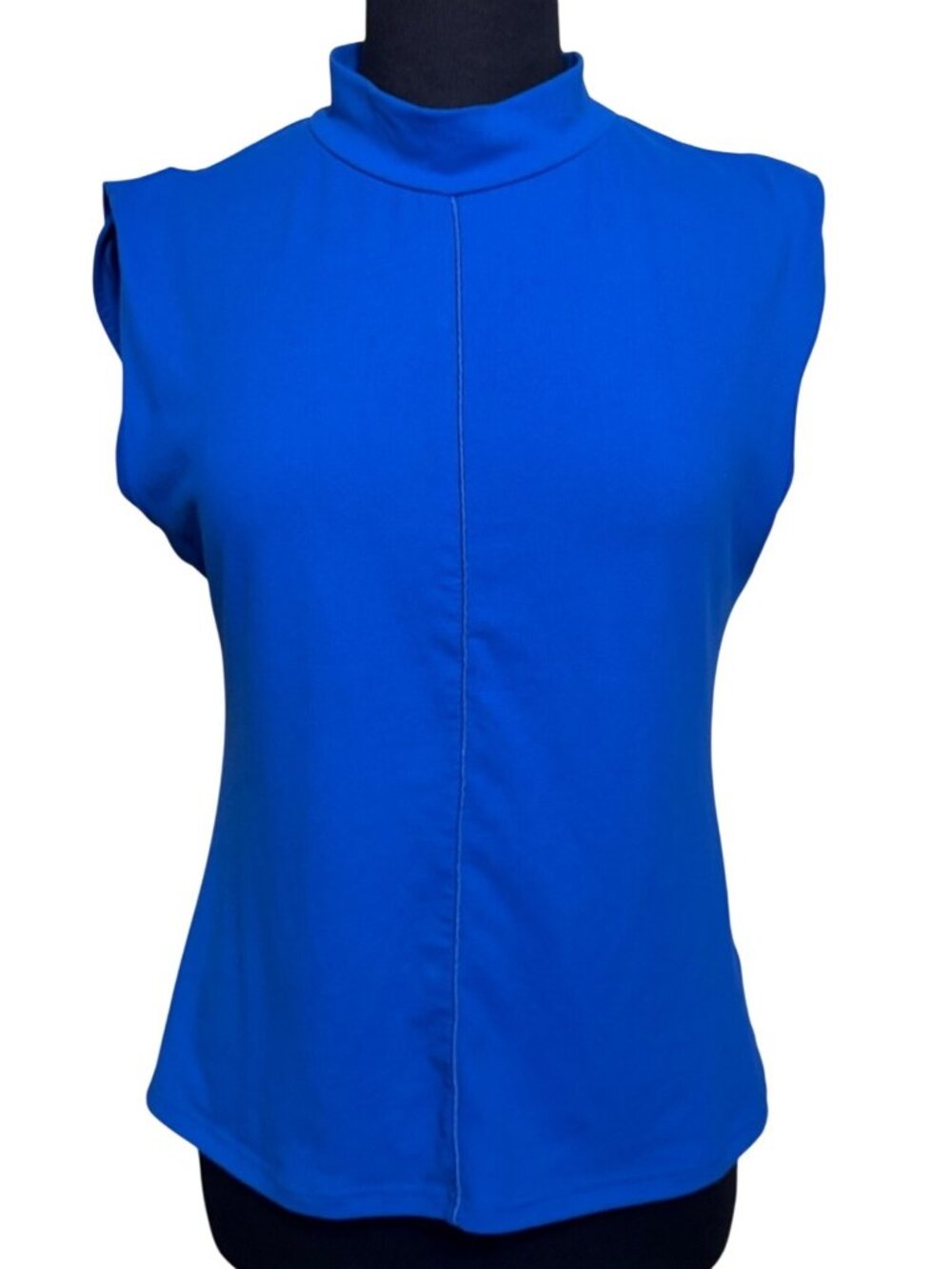 Emery Rose Royal Blue Sleeveless Mock-Neck Top Women's Size M